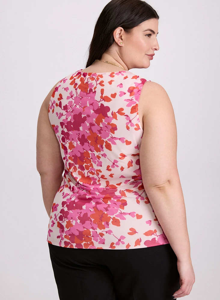 Haut floral à volants