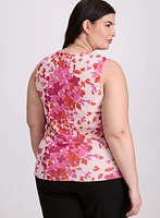 Haut floral à volants
