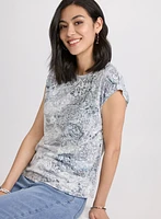 Paisley Burnout T-Shirt
