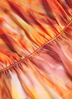 Blouse abstraite à taille élastique