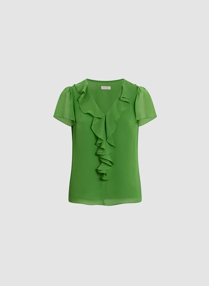 Ruffled Chiffon Blouse
