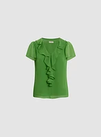 Ruffled Chiffon Blouse
