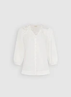 Blouse à détails en dentelle