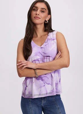 Marbled Metallic Top