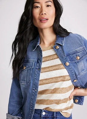 Veste en denim boutonnée