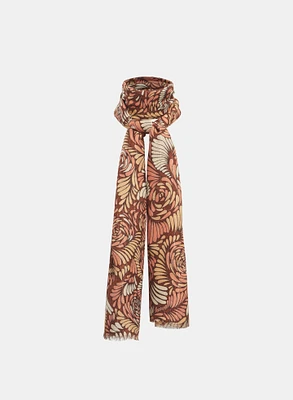 Foulard à motif de roses