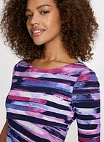 Abstract Stripe Print Dress