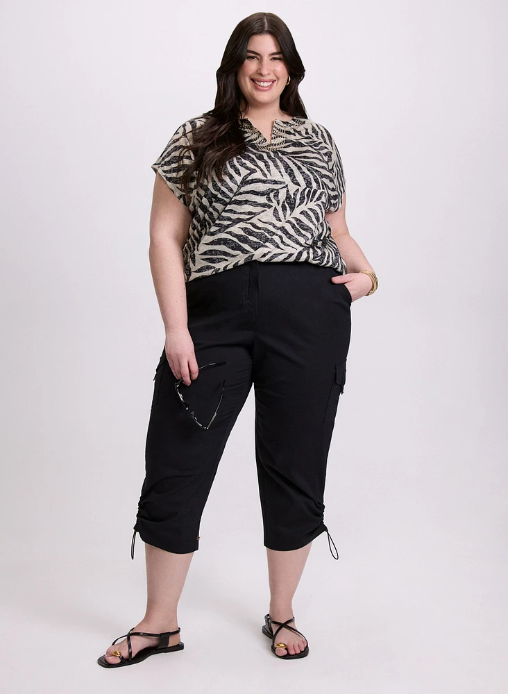 Embellished Palm Print T-Shirt
