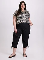 Embellished Palm Print T-Shirt