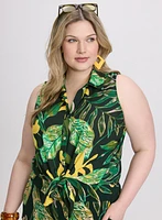 Palm Print Blouse
