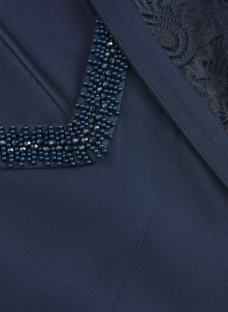Ensemble de robe fourreau et veste en dentelle