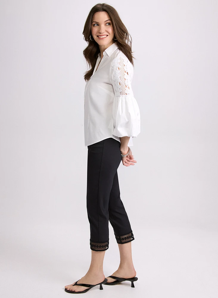 Lace Trim Capris