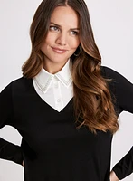 Layered Poplin Top