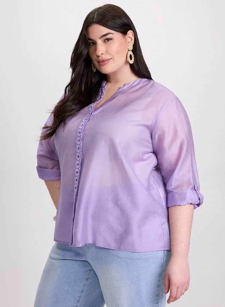 Crochet Trim Blouse