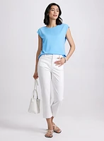 Metallic Button T-Shirt