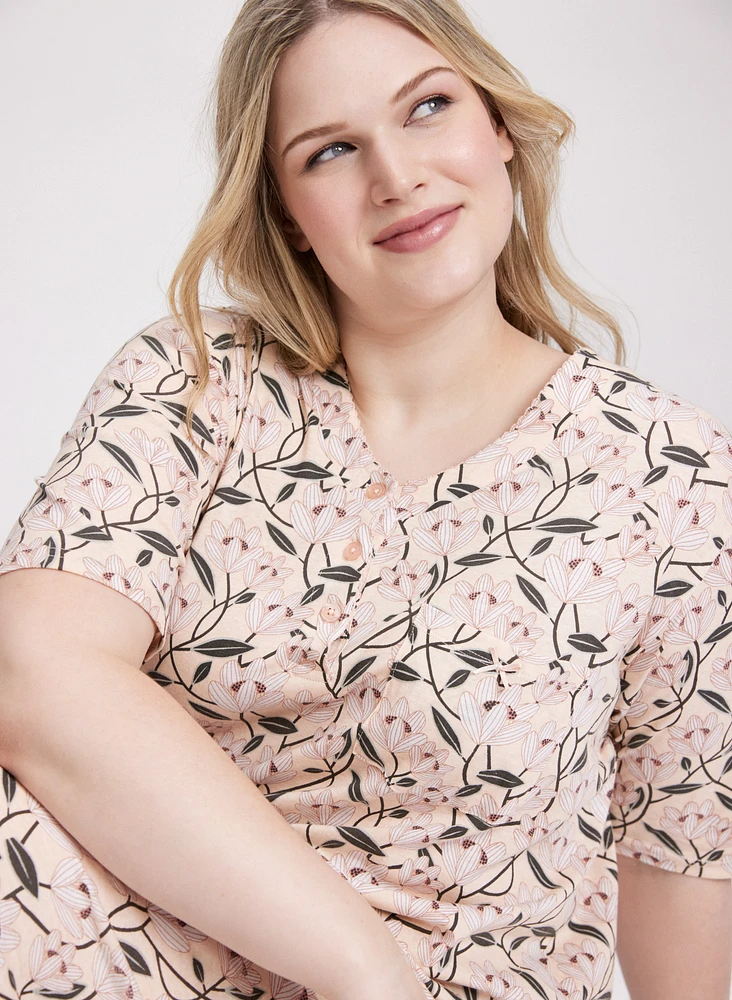 Mixed Print Nightgown