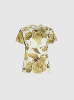 Floral Rhinestone T-Shirt