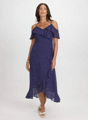 Polka Dot Chiffon Dress