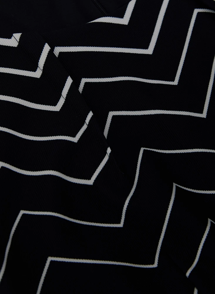 Zig-Zag Print Dress
