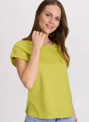 Cuffed Sleeve T-Shirt