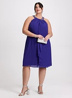 Robe volantée à pierres