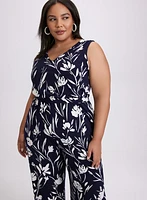 Floral Braided Belt Jumpsuit