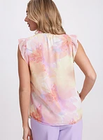 Frilled Floral Blouse