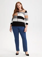 Straight Leg Pull-On Jeans