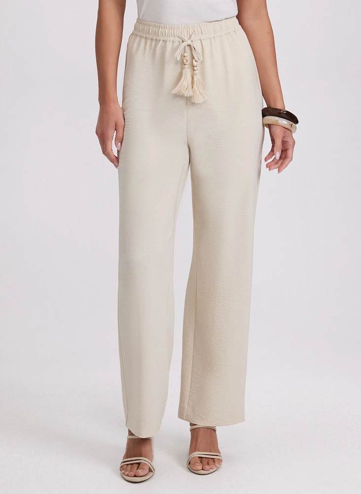 Olivia Crinkled Wide-Leg Pants