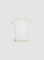 Crochet Trim T-Shirt