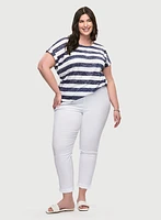 Joseph Ribkoff - Ruffled Hem Pull-On Capris