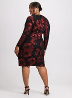 Robe en jersey à coquelicots
