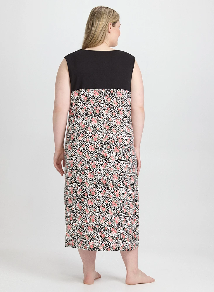 Mixed Print Night Gown