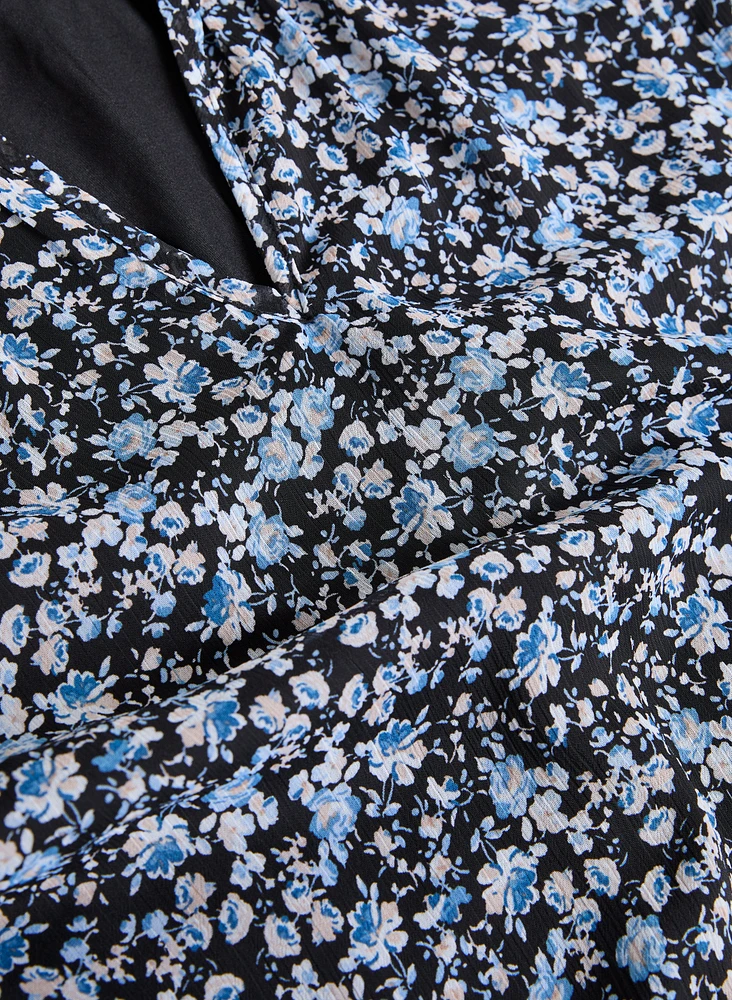 V-Neck Floral Blouse