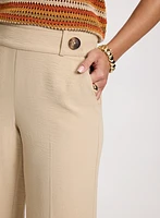 Wide-Leg Crepe Pants
