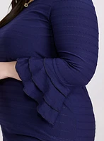 Embroidered Bell Sleeve Top