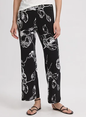 Floral Wide-Leg Pants