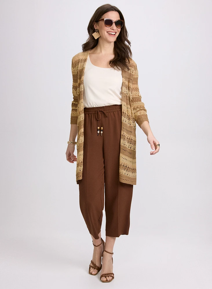 Striped Long Cardigan
