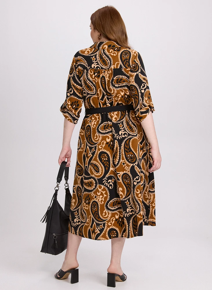 Paisley Shirt Dress