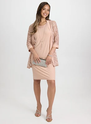 Sequined Jacket & Dress Set