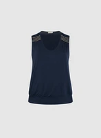 Sleeveless Beaded Top