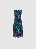 Leaf Print Maxi Dress