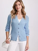 Lurex Knit Cardigan