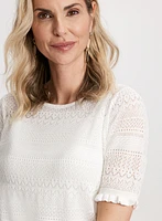 Pointelle Knit Top