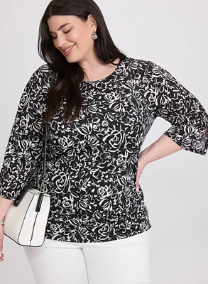 Haut à motif floral