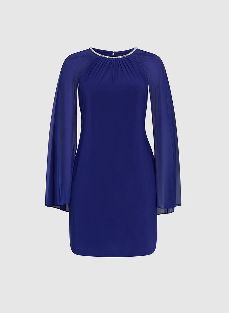 Jersey Dress & Chiffon Cape