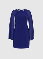 Jersey Dress & Chiffon Cape