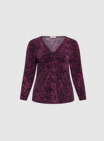 Abstract Buckle Embellished Top