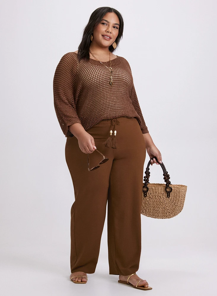 Olivia Crinkled Wide-Leg Pants