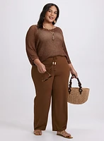 Olivia Crinkled Wide-Leg Pants